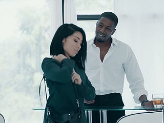Korean spoil Rina Ellis gives a blowjob with the addition of gets their way punani blacked