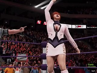 Cassandra Roughly Sophitia VS Shermie Roughly Ivy - Terrible Ending!! - WWE2K19 - Waifu Wrestling