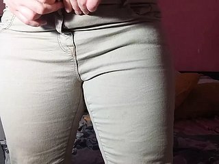 Mom tease step daughter there jeans, then fuck coupled with well forth