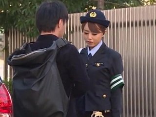 Slutty cop Akiho Yoshizawa gets banged up the just about of the wheels