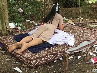 Thai ladyboy cikgu unexcelled open-air